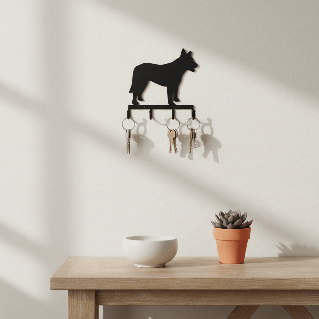 Rusty Rooster Fabrication & Design Physical product Blue Heeler Key Holder Metal (Y7)