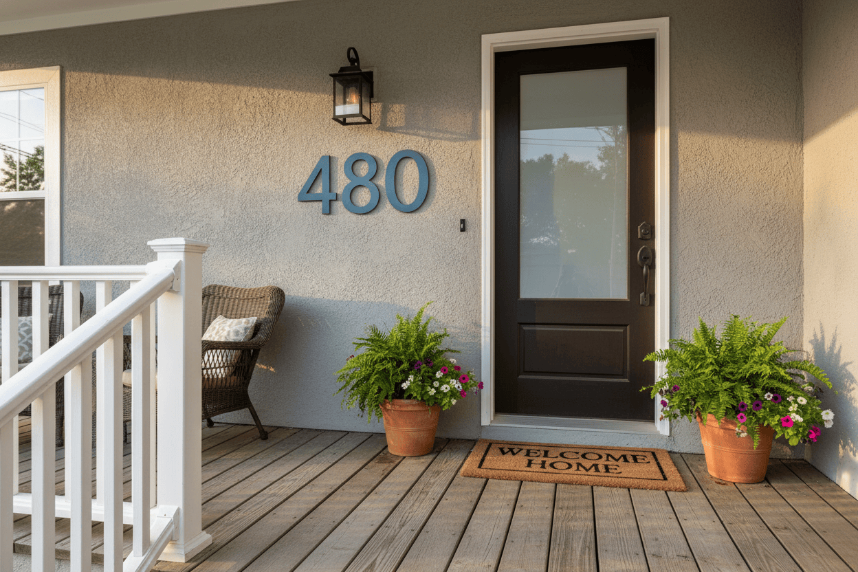 Rusty Rooster Fabrication & Design Physical product Bold Metal House Numbers (A15)