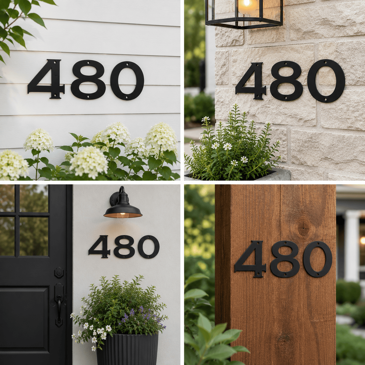 Bold Metal House Numbers