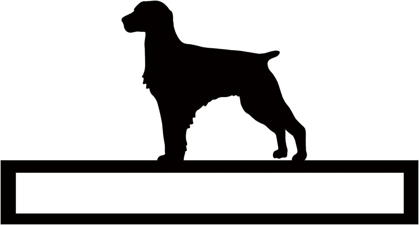 Rusty Rooster Fabrication & Design Physical product Brittany Spaniel Metal Garden Stake with Personalized Text Field (X29)