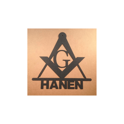 Rusty Rooster Fabrication & Design Physical product Brotherhood Forged – Custom Masonic Metal Sign with Name (I28)