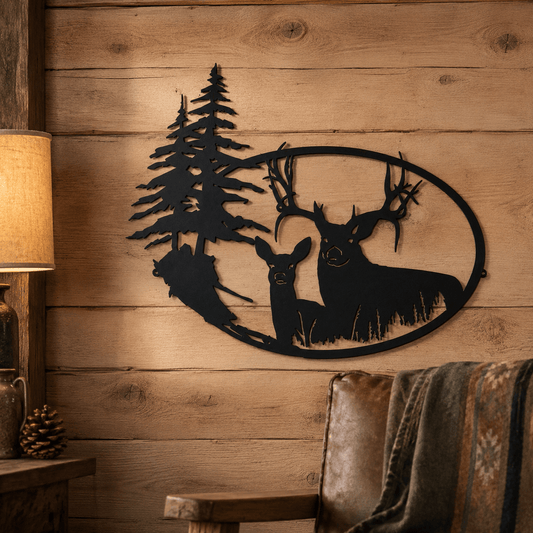 Rusty Rooster Fabrication & Design Physical product Buck & Doe Metal Wall Art (N6)