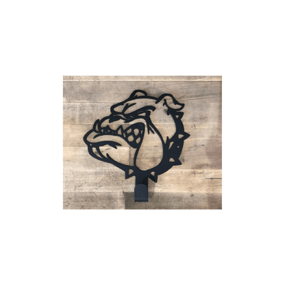 Rusty Rooster Fabrication & Design Physical product Bulldog Mascot Wall Rack – Powder-Coated Metal Hook (C54)