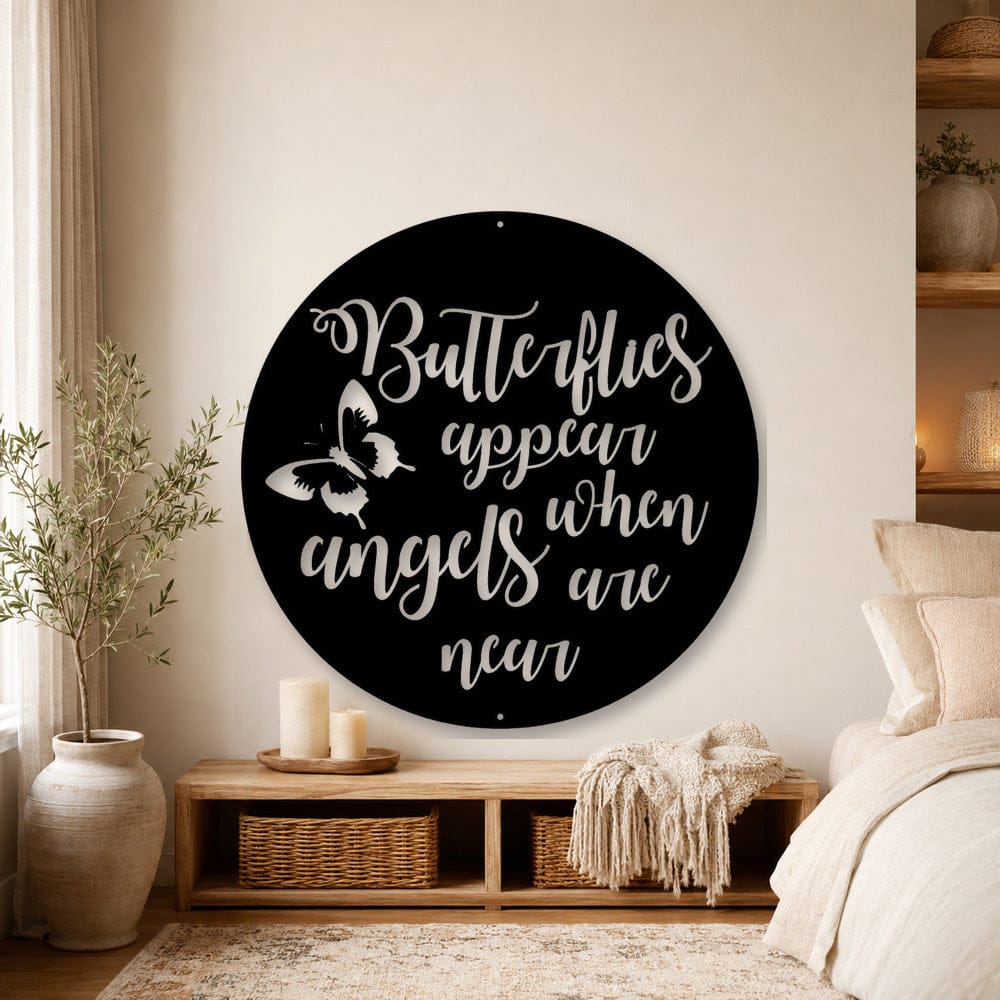 Rusty Rooster Fabrication & Design Physical product Butterfly Family Metal Wall Sign (A74)