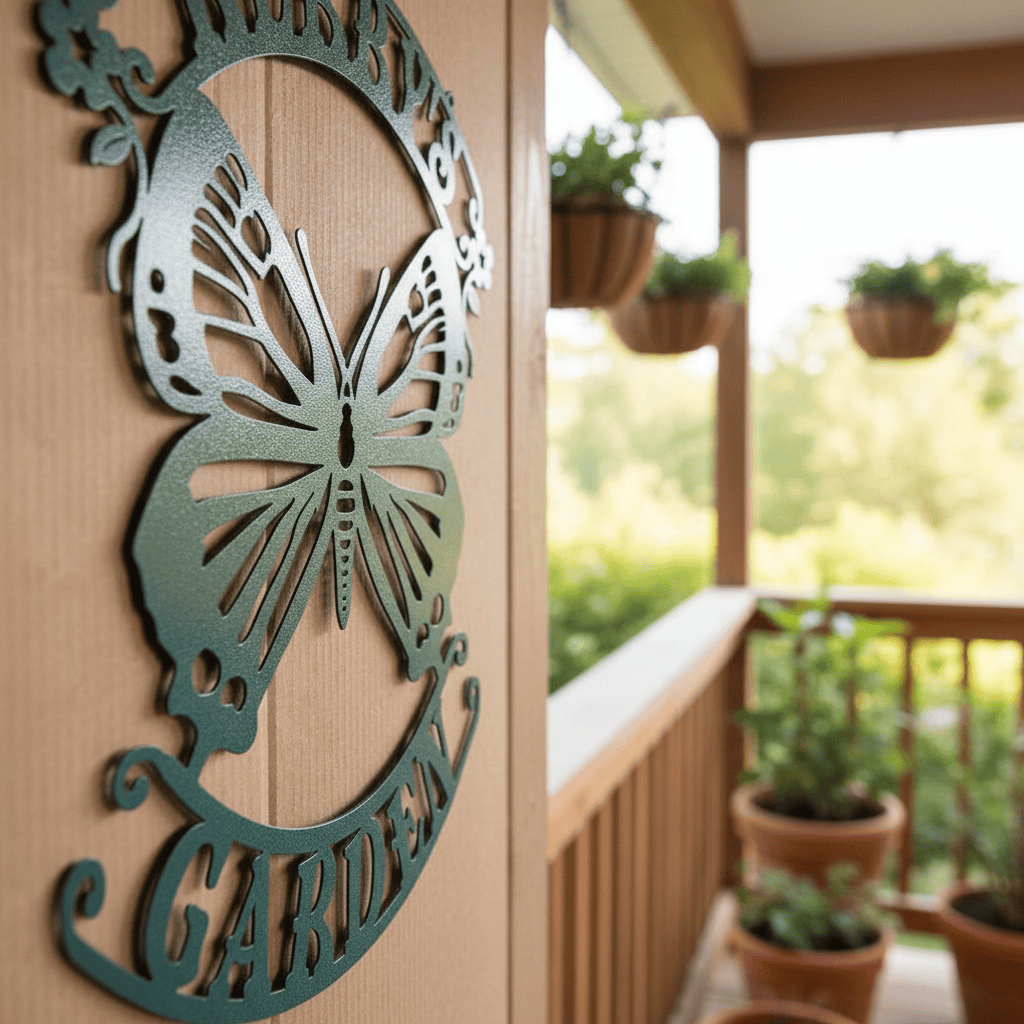 Rusty Rooster Fabrication & Design Physical product Butterfly with Custom Text Fields  (R19)