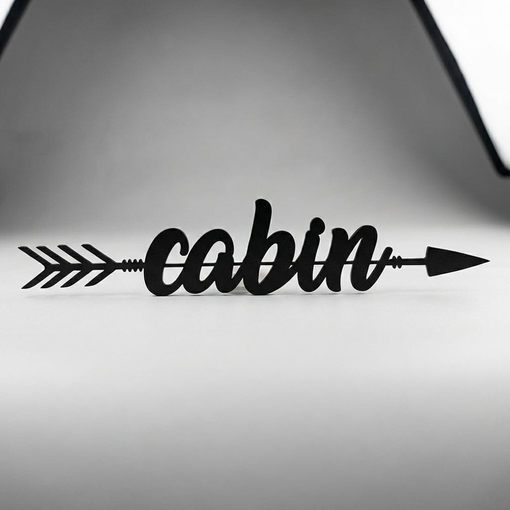 Rusty Rooster Fabrication & Design Physical product Cabin This Way! Metal Wall Art (B53)