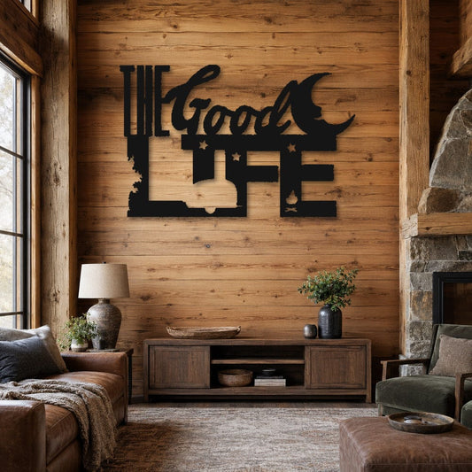 Rusty Rooster Fabrication & Design Physical product Camping Is the Good Life Metal Wall Sign (Z37)