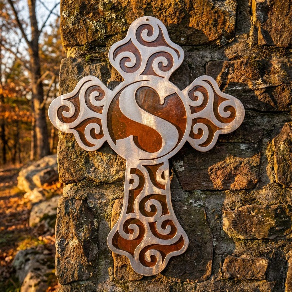Rusty Rooster Fabrication & Design Physical product Celtic Cross Monogram (Z61)