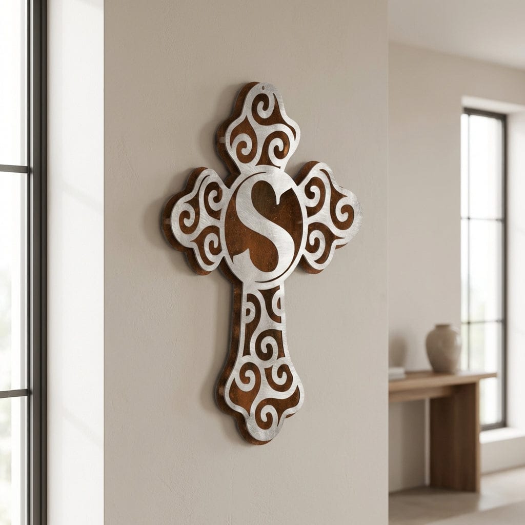 Rusty Rooster Fabrication & Design Physical product Celtic Cross Monogram (Z61)