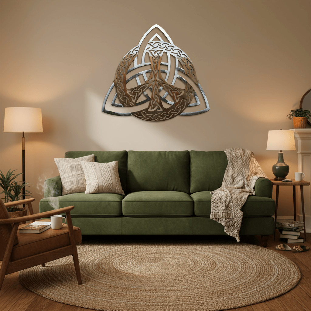 Rusty Rooster Fabrication & Design Physical product Celtic Trinity Knot Peace Sign Wall Art (G38)