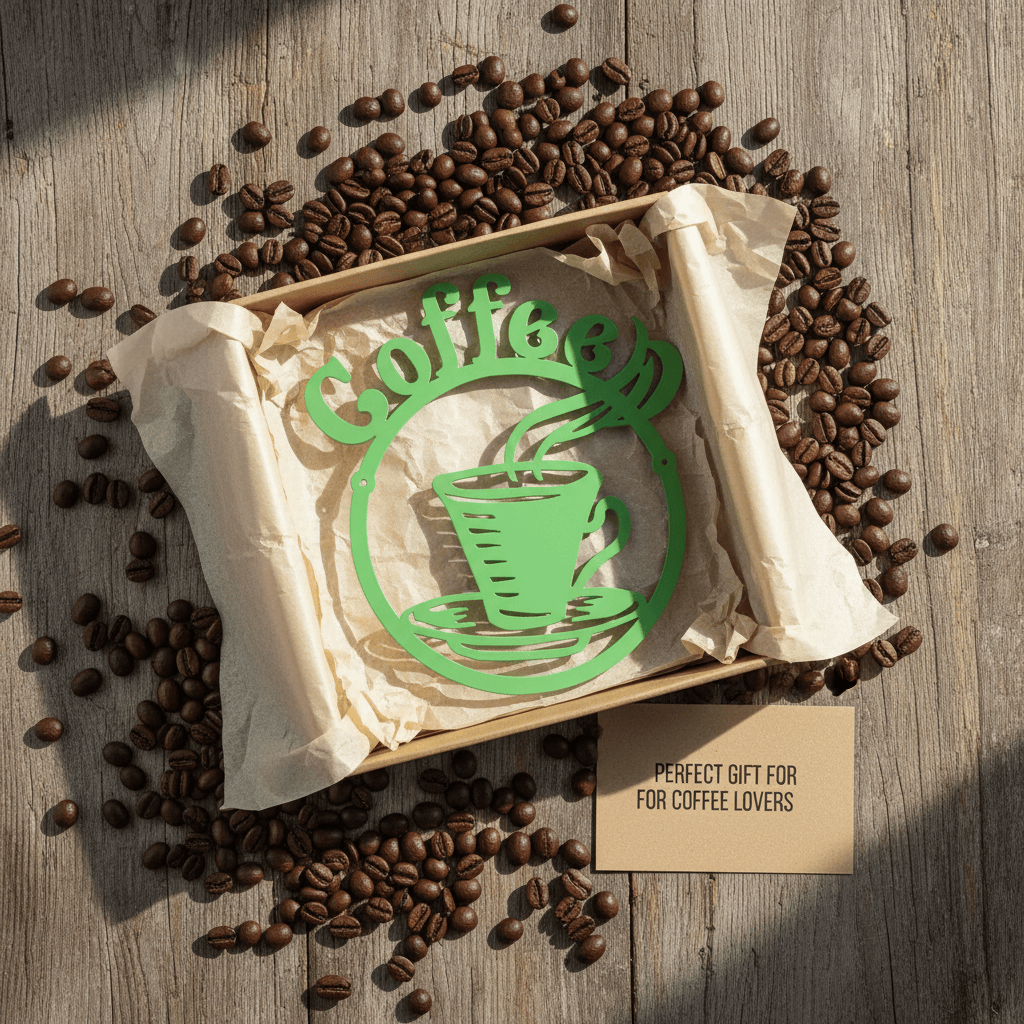 Coffee Mug Metal Wall Art | Steel Kitchen Sign 15" x 16"