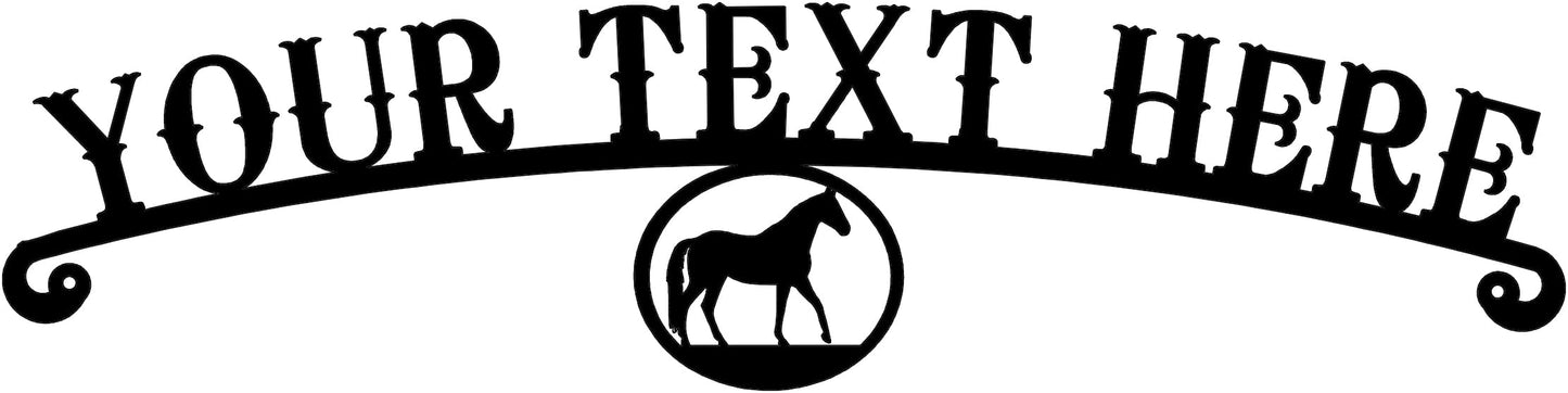 Custom Arched Ranch Sign | Personalized Metal Wall Art