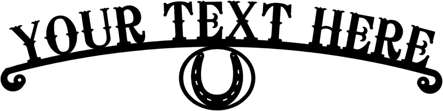 Custom Arched Ranch Sign | Personalized Metal Wall Art