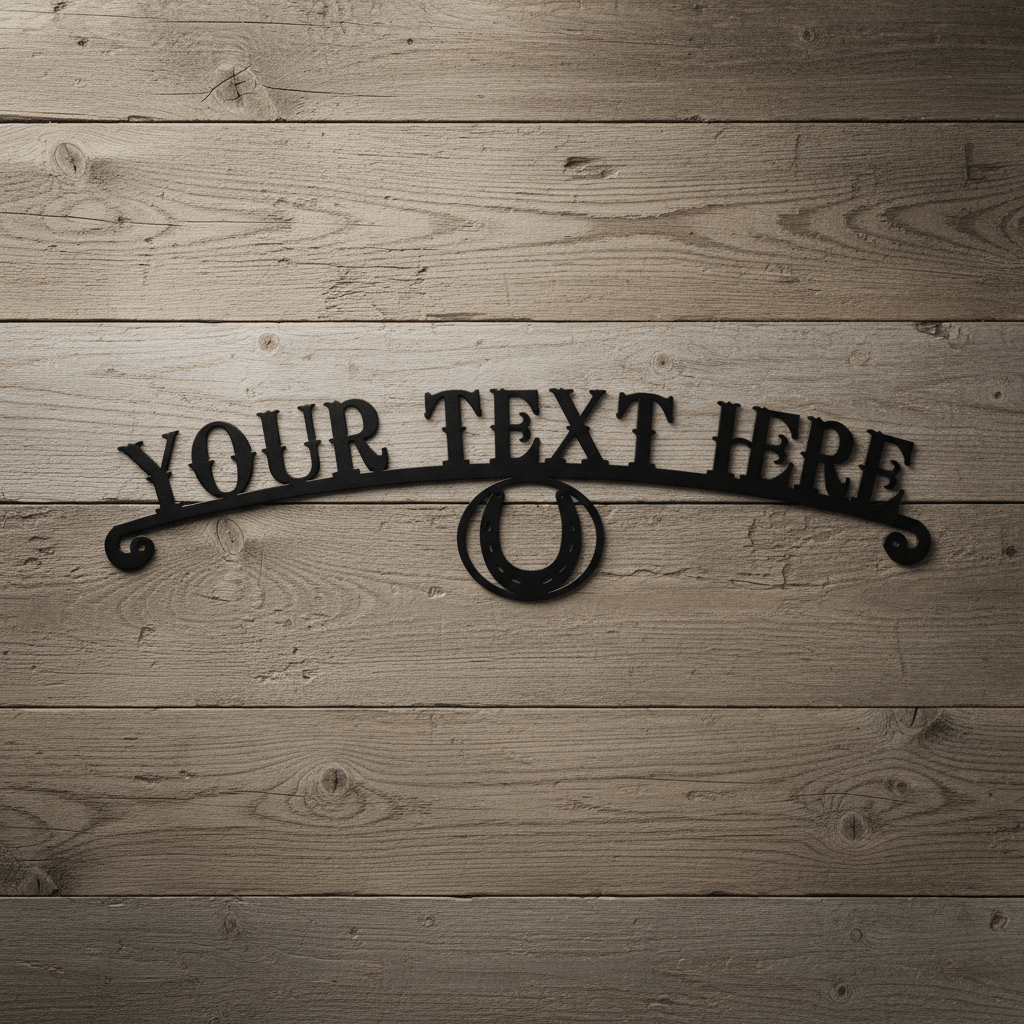 Custom Arched Ranch Sign | Personalized Metal Wall Art