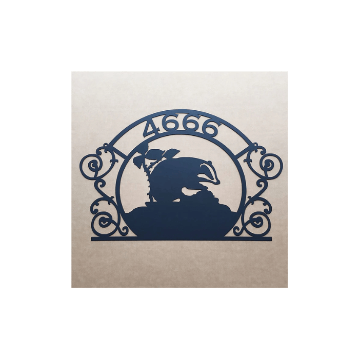 Rusty Rooster Fabrication & Design Physical product custom badger sign with text (N13)