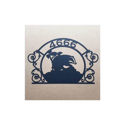 Rusty Rooster Fabrication & Design Physical product custom badger sign with text (N13)