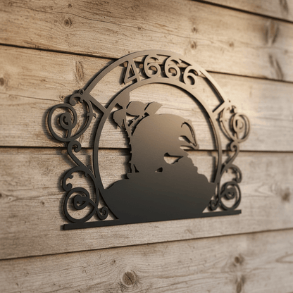 Rusty Rooster Fabrication & Design Physical product custom badger sign with text (N13)