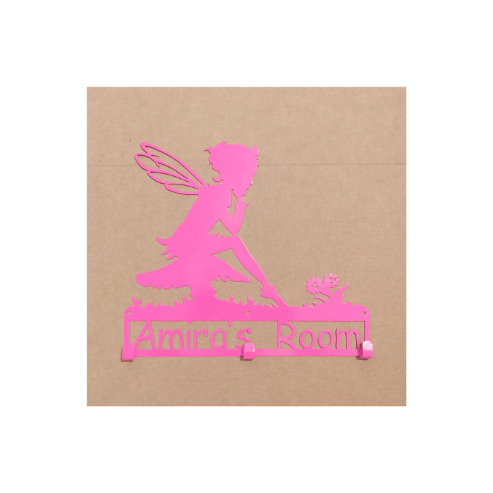 Rusty Rooster Fabrication & Design Physical product Custom Fairy Coat Rack – Personalized Girl’s Room Hook (O8)