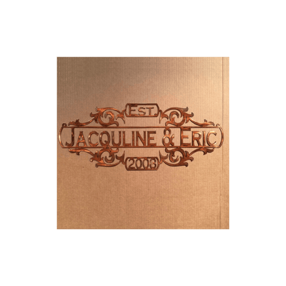 Rusty Rooster Fabrication & Design Physical product Custom Metal Family Name Sign – Established Date Wall Art (P15)
