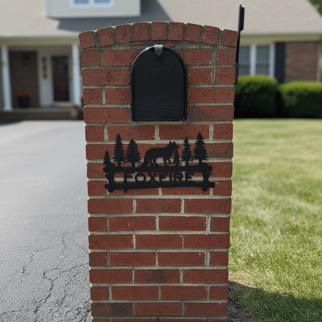 Rusty Rooster Fabrication & Design Physical product Custom Metal Fox with Trees Sign (X2)