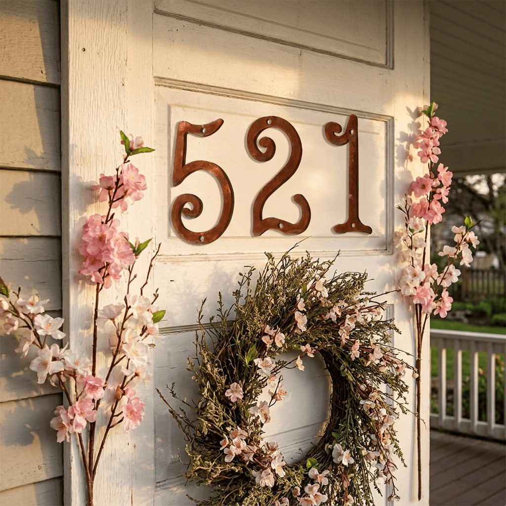 Custom Metal House Numbers — Personalized Address Sign, 16-Gauge American Steel, Indoor/Outdoor (GAW)