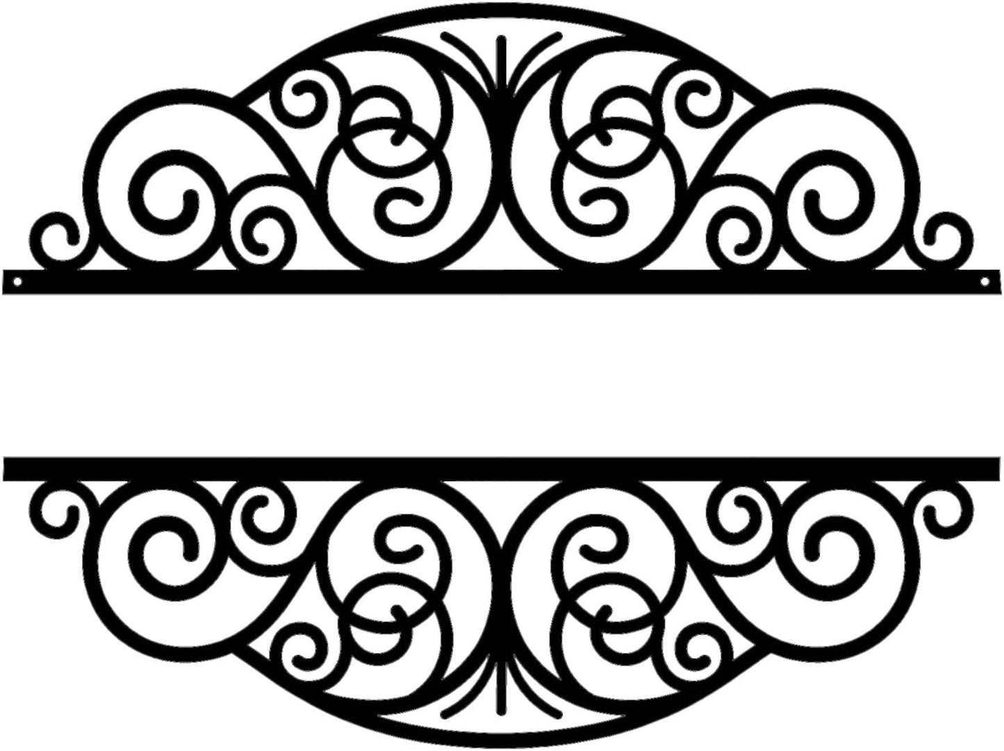 Rusty Rooster Fabrication & Design Physical product Custom Metal Scroll Wall Sign with Personalized Text (J22)