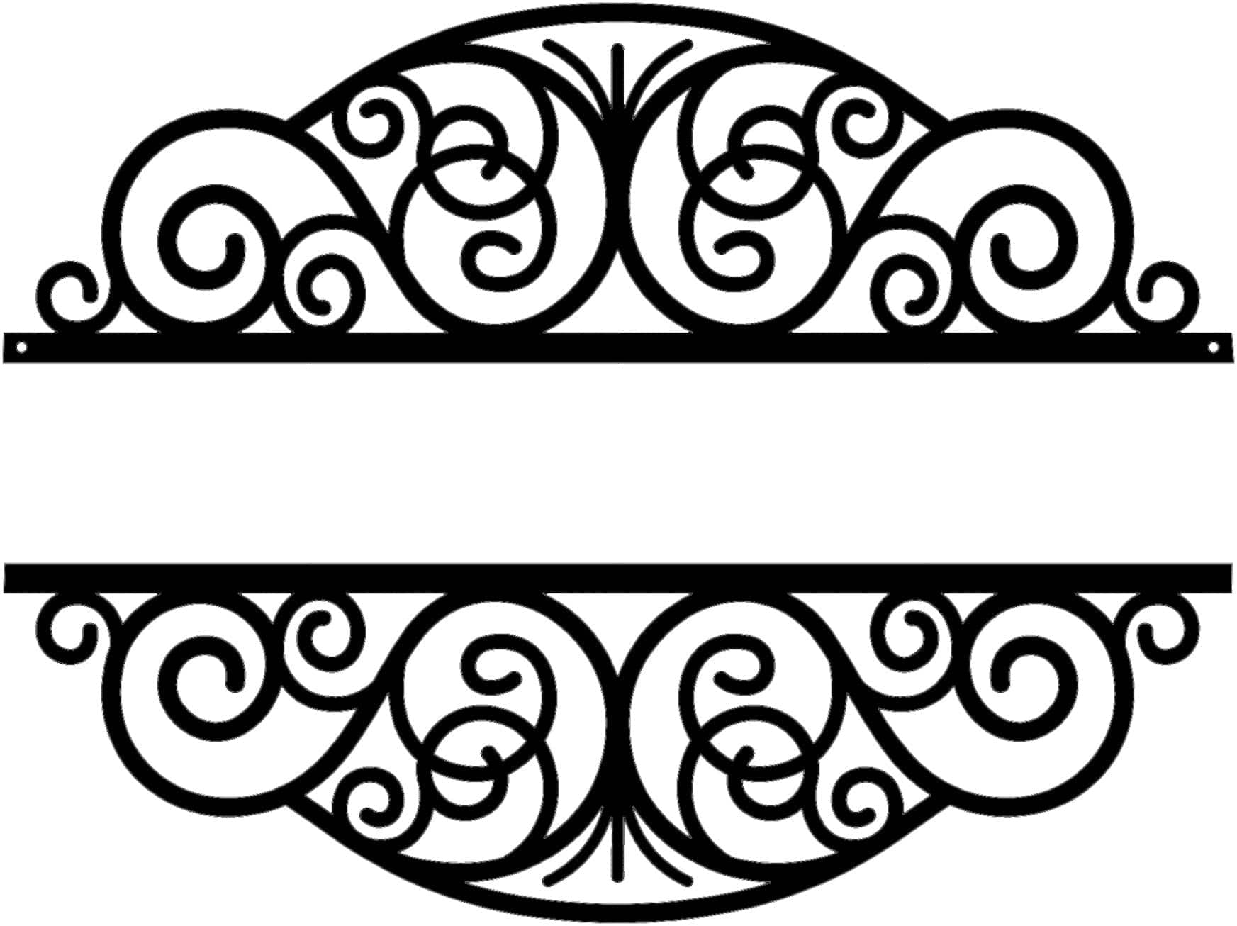 Rusty Rooster Fabrication & Design Physical product Custom Metal Scroll Wall Sign with Personalized Text (J22)