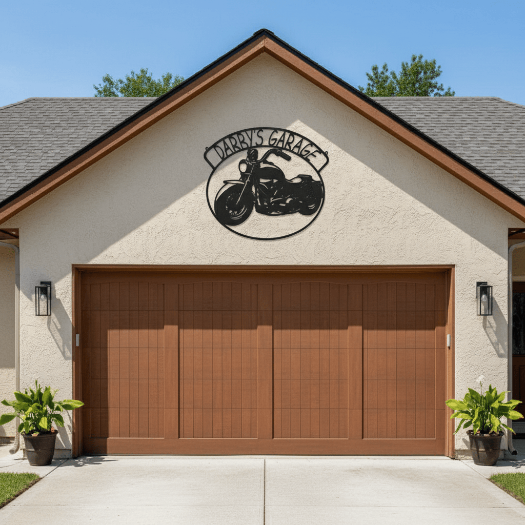 Custom Motorcycle Sign Custom Motorcycle Sign (S8) - Rusty Rooster Metal – rustyroostermetal