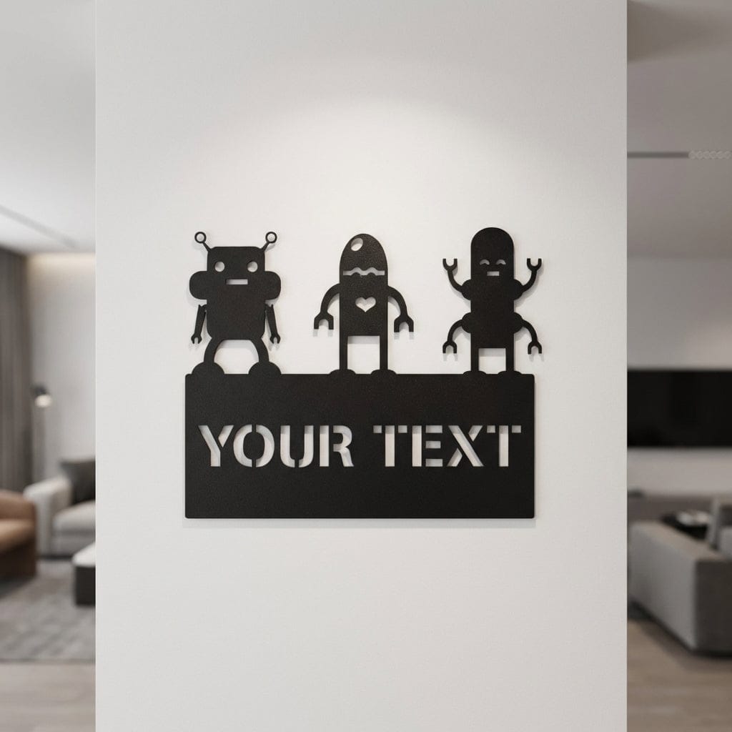 Rusty Rooster Fabrication & Design Physical product Custom Robot Metal Wall Art  (F)