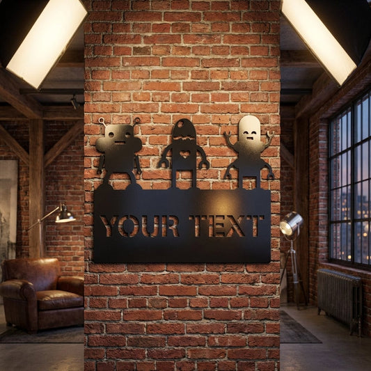 Custom Robot Metal Wall Art (F)