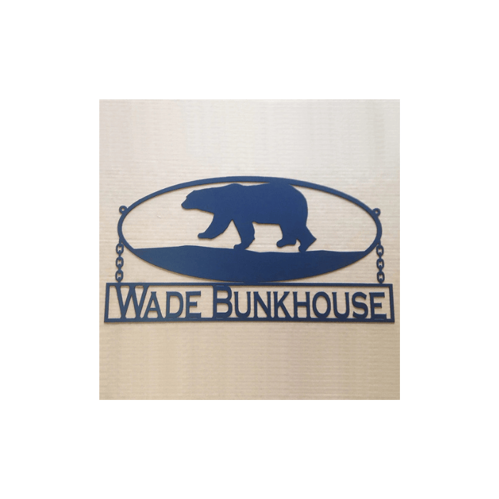 Rusty Rooster Fabrication & Design Physical product Custom Text Metal Bear Sign (F17)