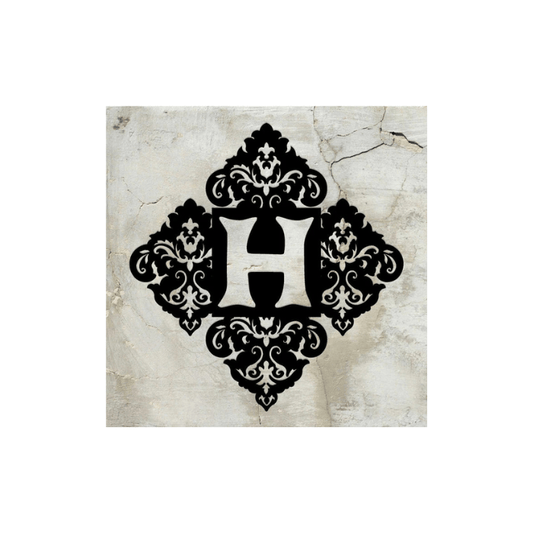 Rusty Rooster Fabrication & Design Physical product Damask Monogram (R2)