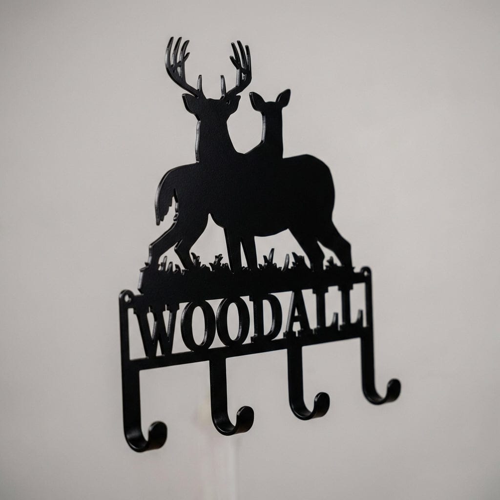 Rusty Rooster Fabrication & Design Physical product Deer Key Holder Featuring a Buck and a Doe ( A93)