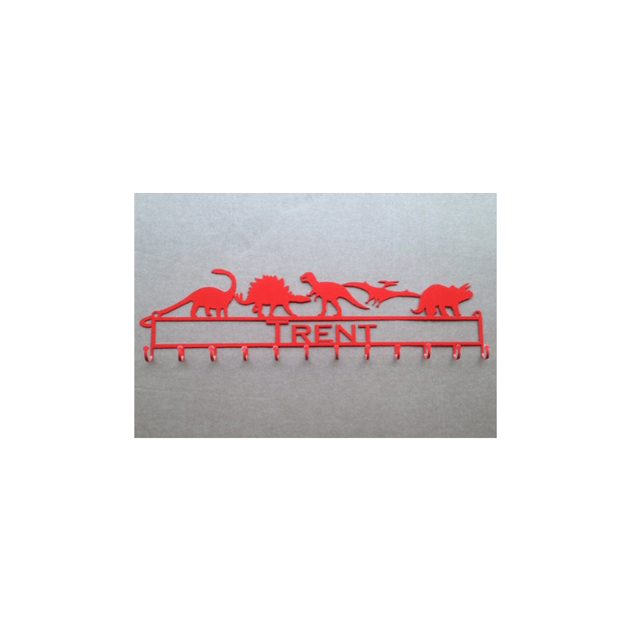 Rusty Rooster Fabrication & Design Physical product Dinosaurs Medal Holder with Personalized Text Field (V21)