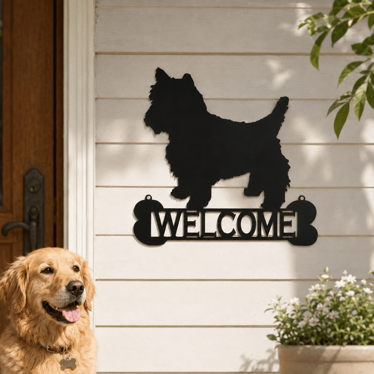 Rusty Rooster Fabrication & Design Physical product Dog Welcome Metal Sign (W3)