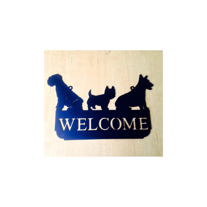 Rusty Rooster Fabrication & Design Physical product Dog Welcome Sign (C21)