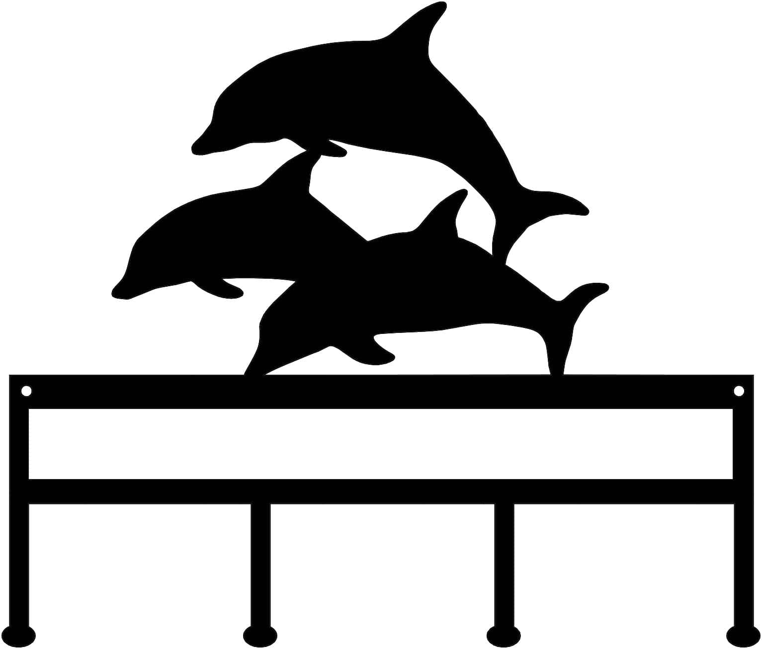 Rusty Rooster Fabrication & Design Physical product Dolphin Key Holder Custom Text Metal (F12)