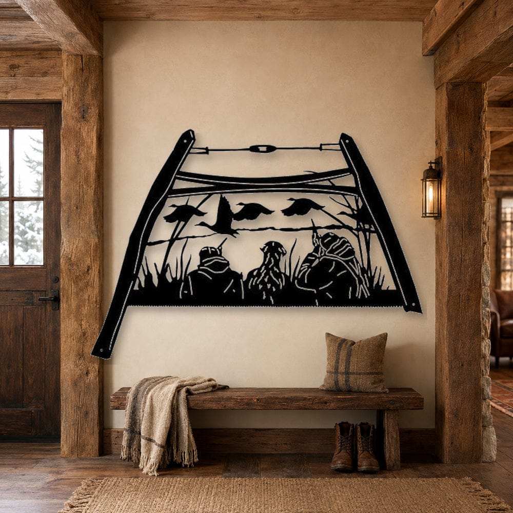Rusty Rooster Fabrication & Design Physical product Duck Hunting Bow Saw Metal Wall Art (F58)