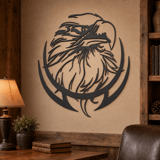 Rusty Rooster Fabrication & Design Physical product Eagle Head Metal Wall Art (H4)