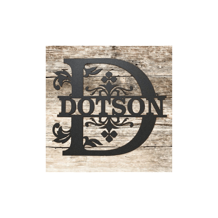 Rusty Rooster Fabrication & Design Physical product Elegant Monogram Family Name Wall Art (P21)