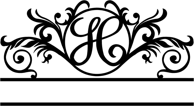 Rusty Rooster Fabrication & Design Physical product Elegant Monogram in a Circle with Established Date  D41