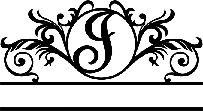 Rusty Rooster Fabrication & Design Physical product Elegant Monogram in a Circle with Established Date  D41