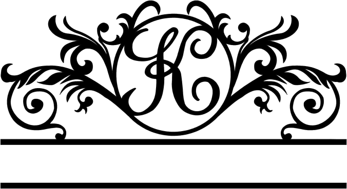 Rusty Rooster Fabrication & Design Physical product Elegant Monogram in a Circle with Established Date  D41