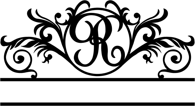 Rusty Rooster Fabrication & Design Physical product Elegant Monogram in a Circle with Established Date  D41