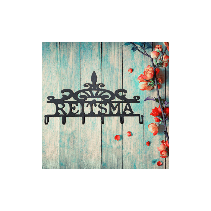 Rusty Rooster Fabrication & Design Physical product Elegant Scroll-Topped Key Holder (J14)