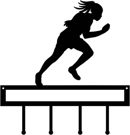 Rusty Rooster Fabrication & Design Physical product "Empowered Strides: Female Runner Key Holder - Organize Your Keys with Athletic Elegance!" (H18)