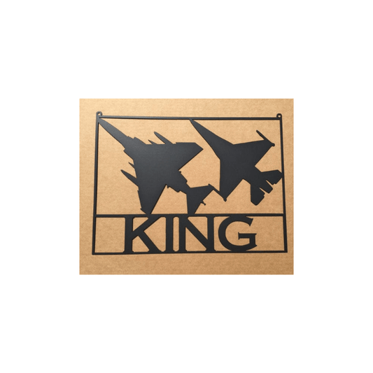 Rusty Rooster Fabrication & Design Physical product F-16 with an F-4 with Personalized Text Field (L23)