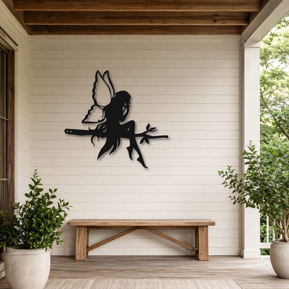 Rusty Rooster Fabrication & Design Physical product Fairy on a Branch Metal Wall Art (A60)