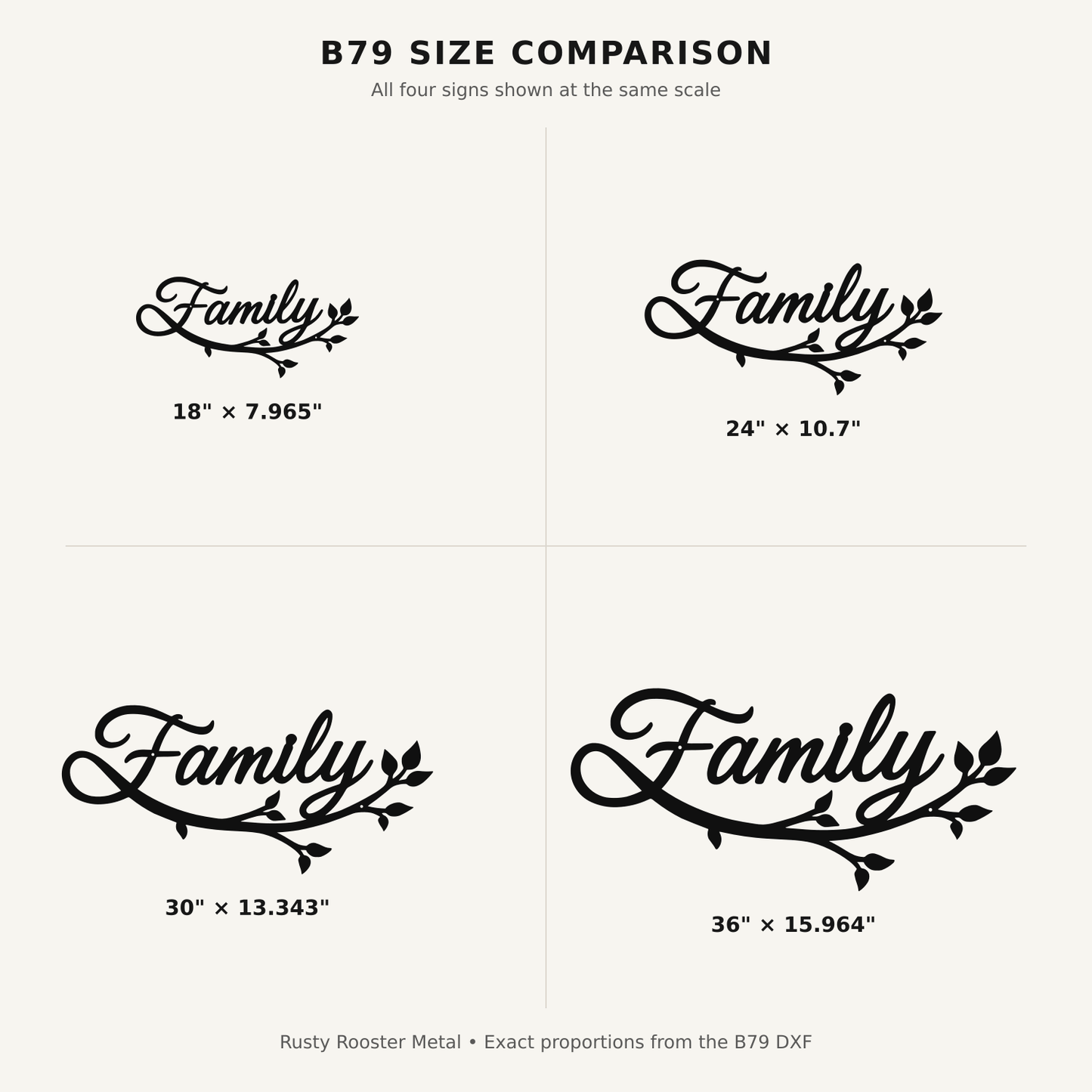 Rusty Rooster Fabrication & Design Physical product Family Tree Branch Metal Wall Art – Rustic Family Décor (B79)