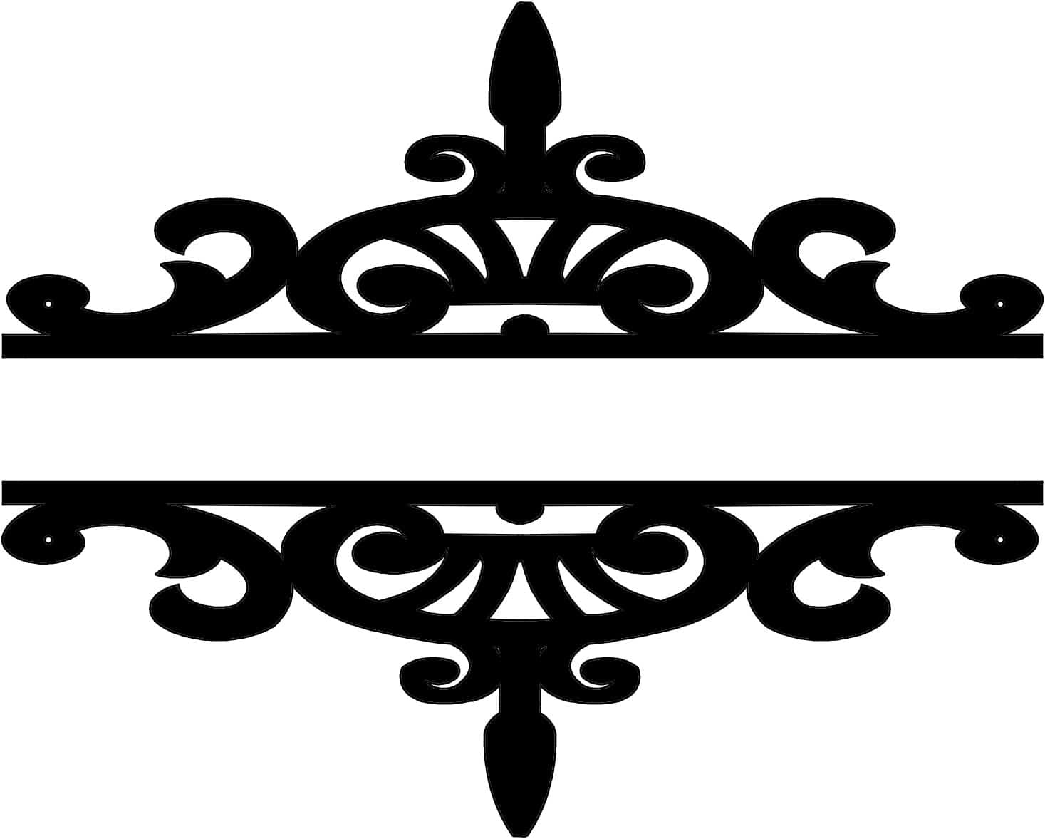 Rusty Rooster Fabrication & Design Physical product Fancy Scroll Work Address or Name Sign (T6)